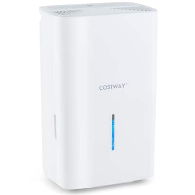 150 Pint Dehumidifier for 7000 Sq Ft Basement with Pump Drain Hose and LED Display Timer - 14.5" x 11" x 24"