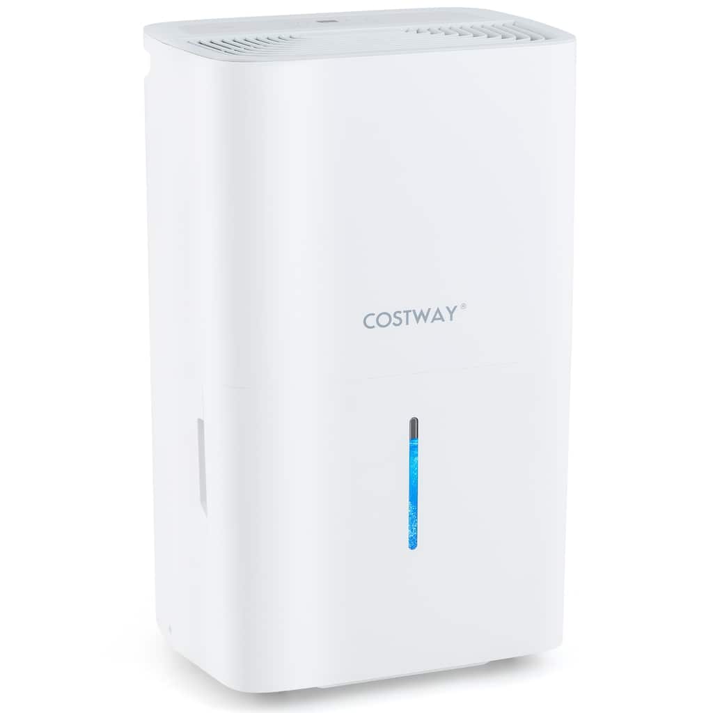 150 Pint Dehumidifier for 7000 Sq Ft Basement with Pump Drain Hose and LED Display Timer - 14.5" x 11" x 24"