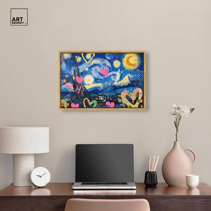 Starry Night Graffiti Canvas by Art Remedy
