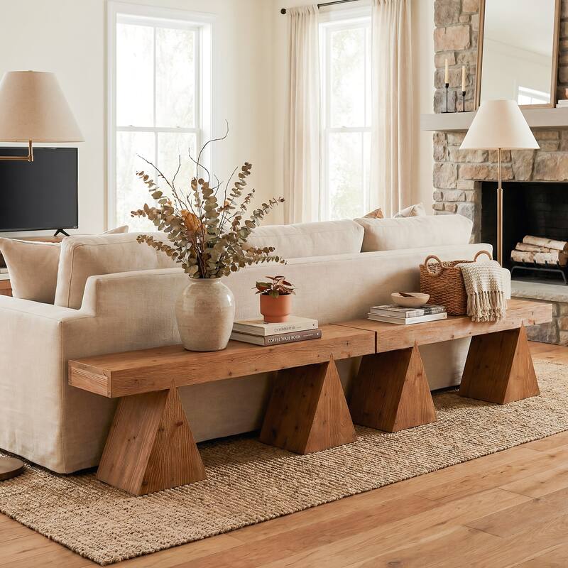 63" Solid Wood Indoor Bench, Rustic Entryway Benches