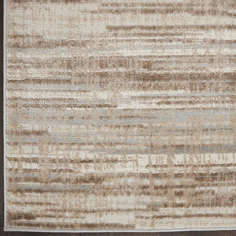 Satu Power Loomed Abstract Modern Low Pile Area Rug By HomeRoots - 168' X '26' X '0.25