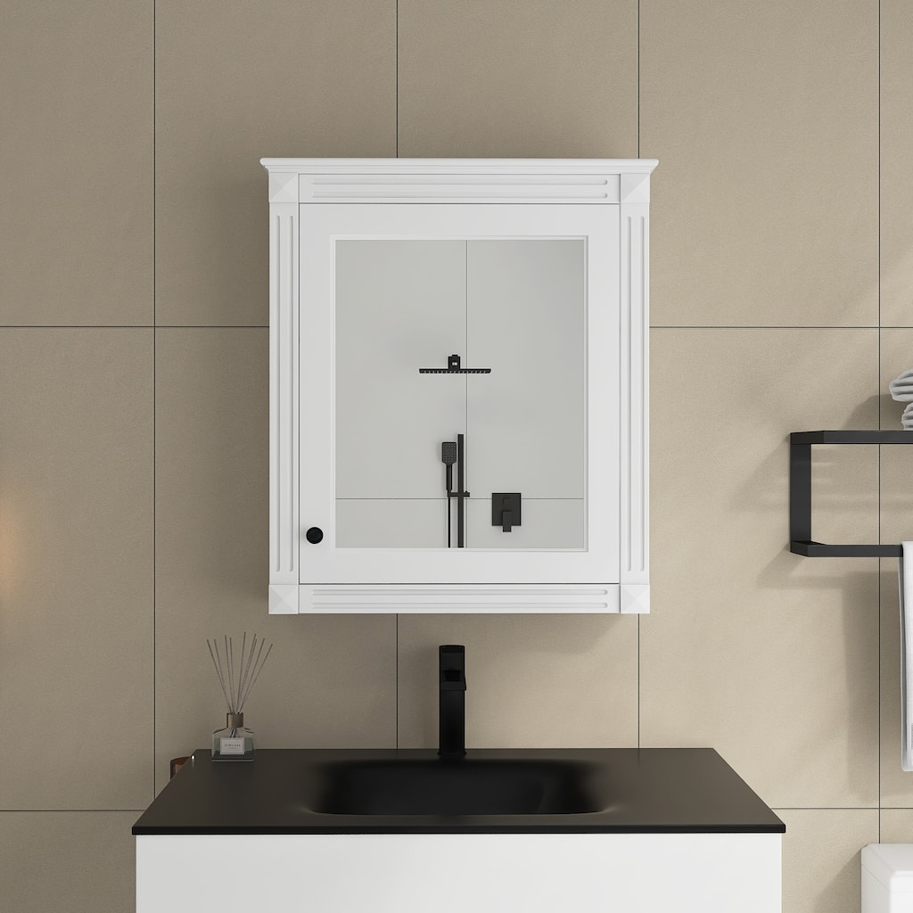 24'' x 27'' Wall Mounted Medicine Cabinet with Height Adjustable Shelf
