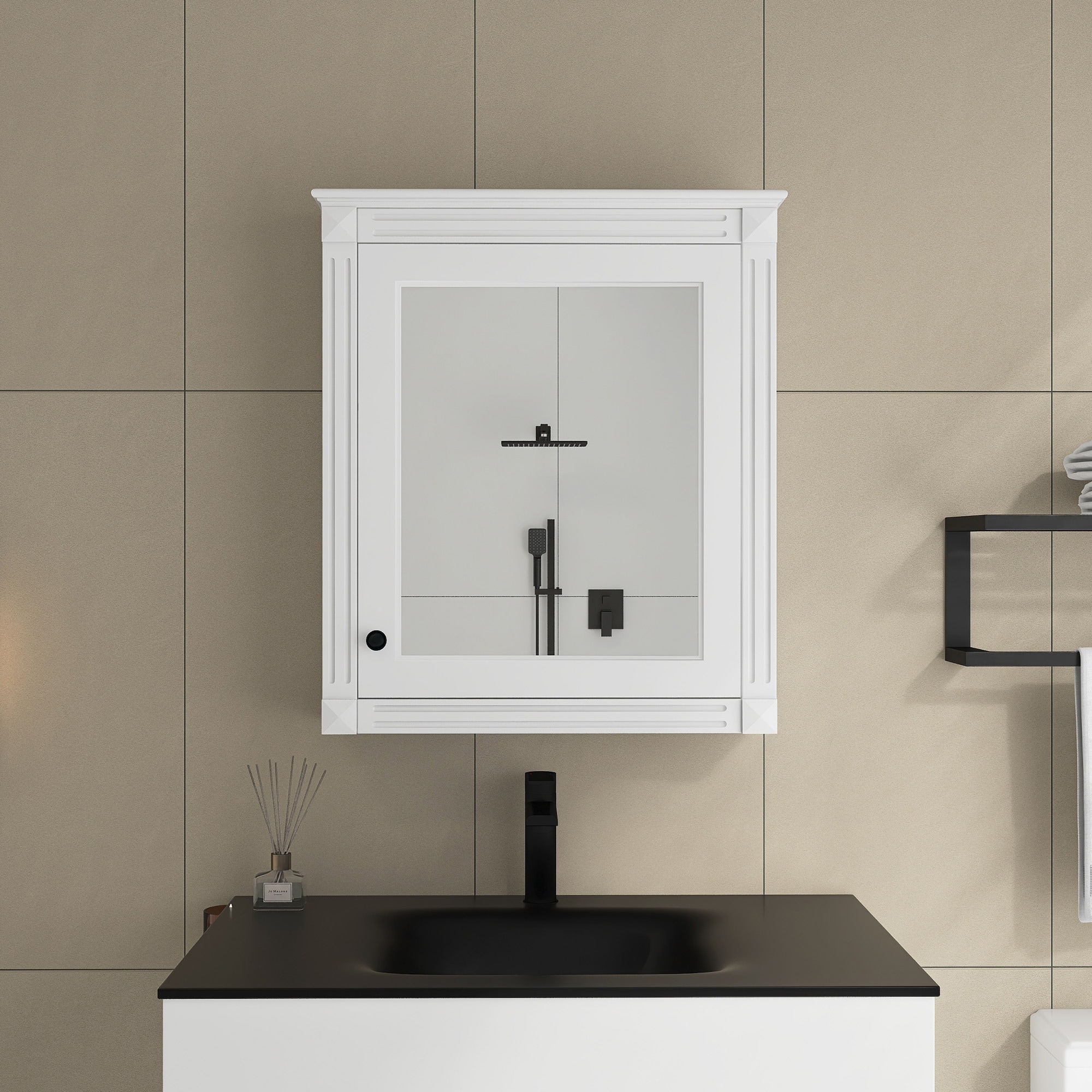 24'' x 27'' Wall Mounted Medicine Cabinet with Height Adjustable Shelf