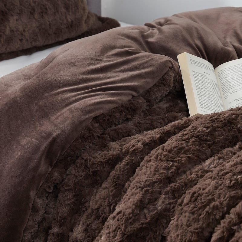 Fluffy Buffalo - Coma Inducer® Oversized Comforter Set - Earthtone Brown