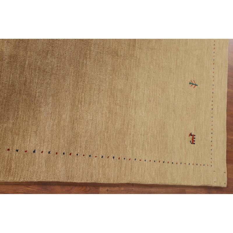 Tribal Gabbeh Area Rug Handmade Oriental Wool Carpet - 3'11"x 5'10"