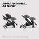 preview thumbnail 3 of 4, Baby Jogger City Select 2 Single-to-Double Modular Stroller, Radiant Slate
