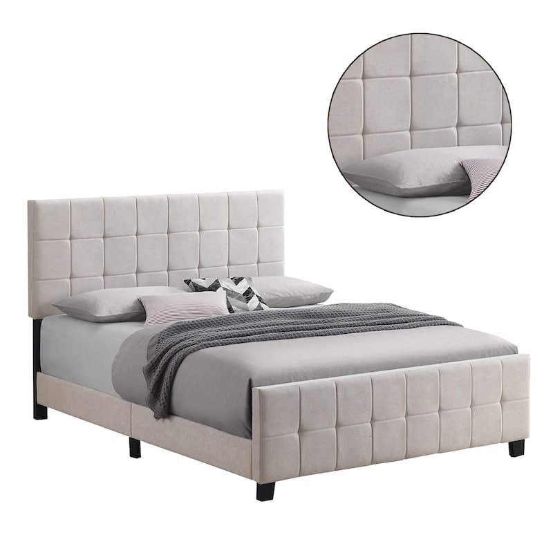 Fabric Upholstered Panel Bed