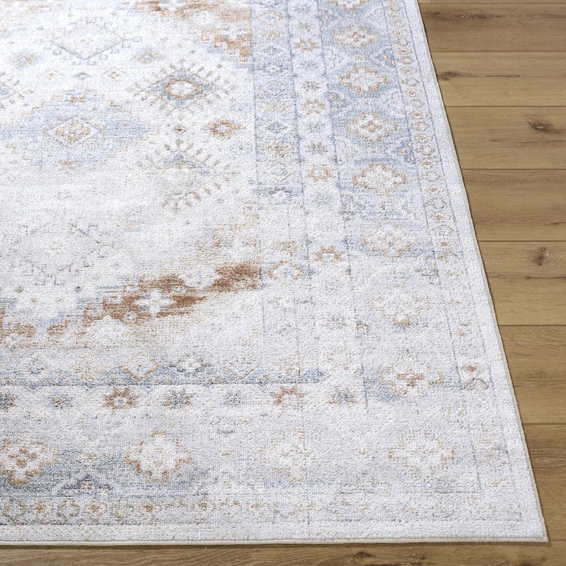Livabliss Lillian Traditional Medallion Indoor/Outdoor Area Rug