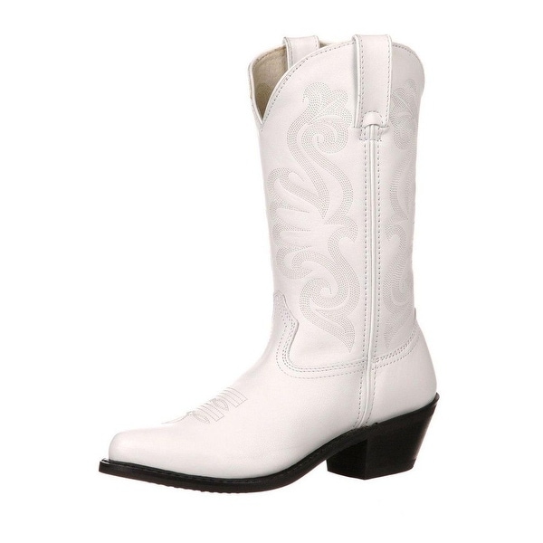 Durango Western Boots Womens 11" Leather Cowgirl Heel White