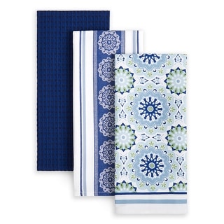 MARTHA STEWART Printed Kitchen Towel 3-Pack Set - 18"x28"