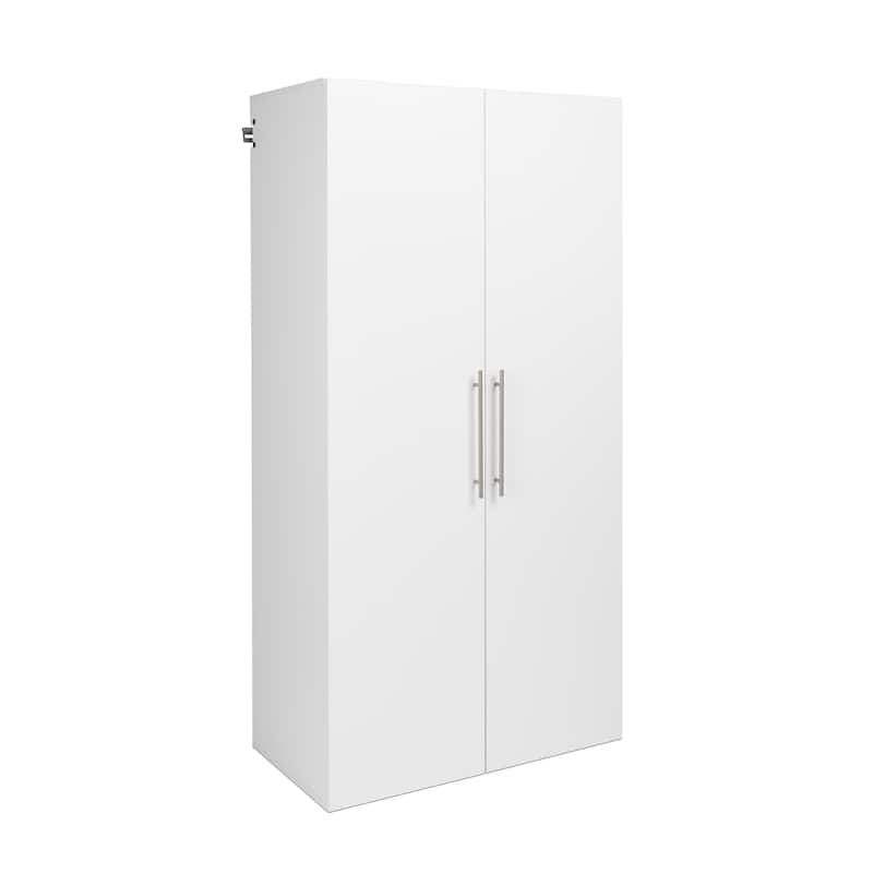Prepac HangUps Large Storage Cabinet - Immaculate 36 in Cabinet with Storage Shelves and Doors - White