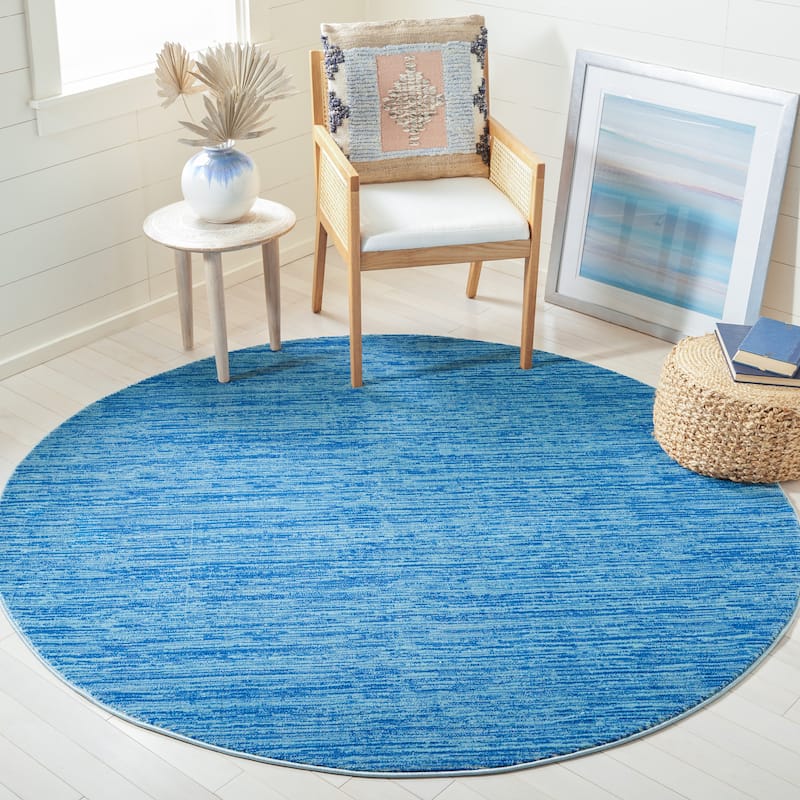 SAFAVIEH Vision Sunanda Modern Ombre Tonal Rug - 3' Round - Blue
