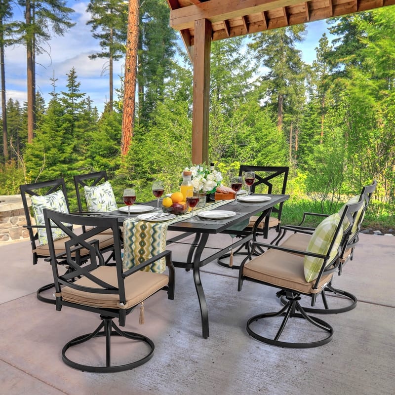 Outdoor Set With Swivel Chairs