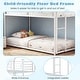 preview thumbnail 20 of 18, Costway Twin Over Twin Metal Bunk Bed, House Shaped Floor Bunk Bed