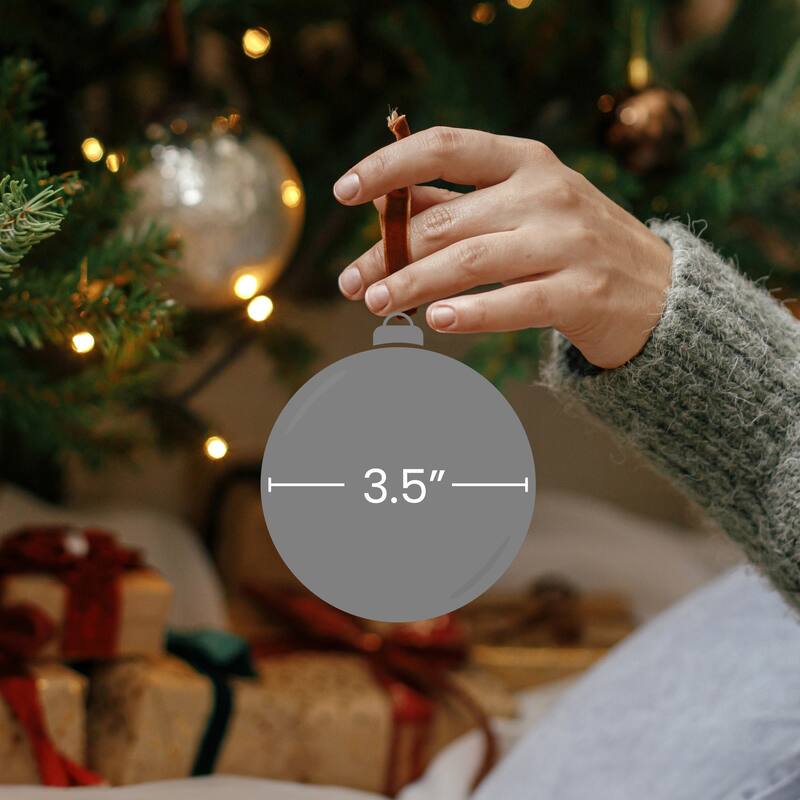 White and Silver Leaves Glass Ball Christmas Ornament - 3.5"