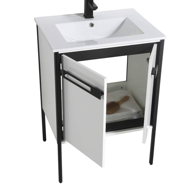 Fine Fixtures Oakville Bathroom Vanity with White Ceramic Sink