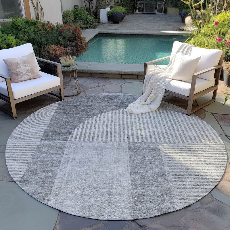 Machine Washable Indoor/ Outdoor Chantille Modern Deco Rug