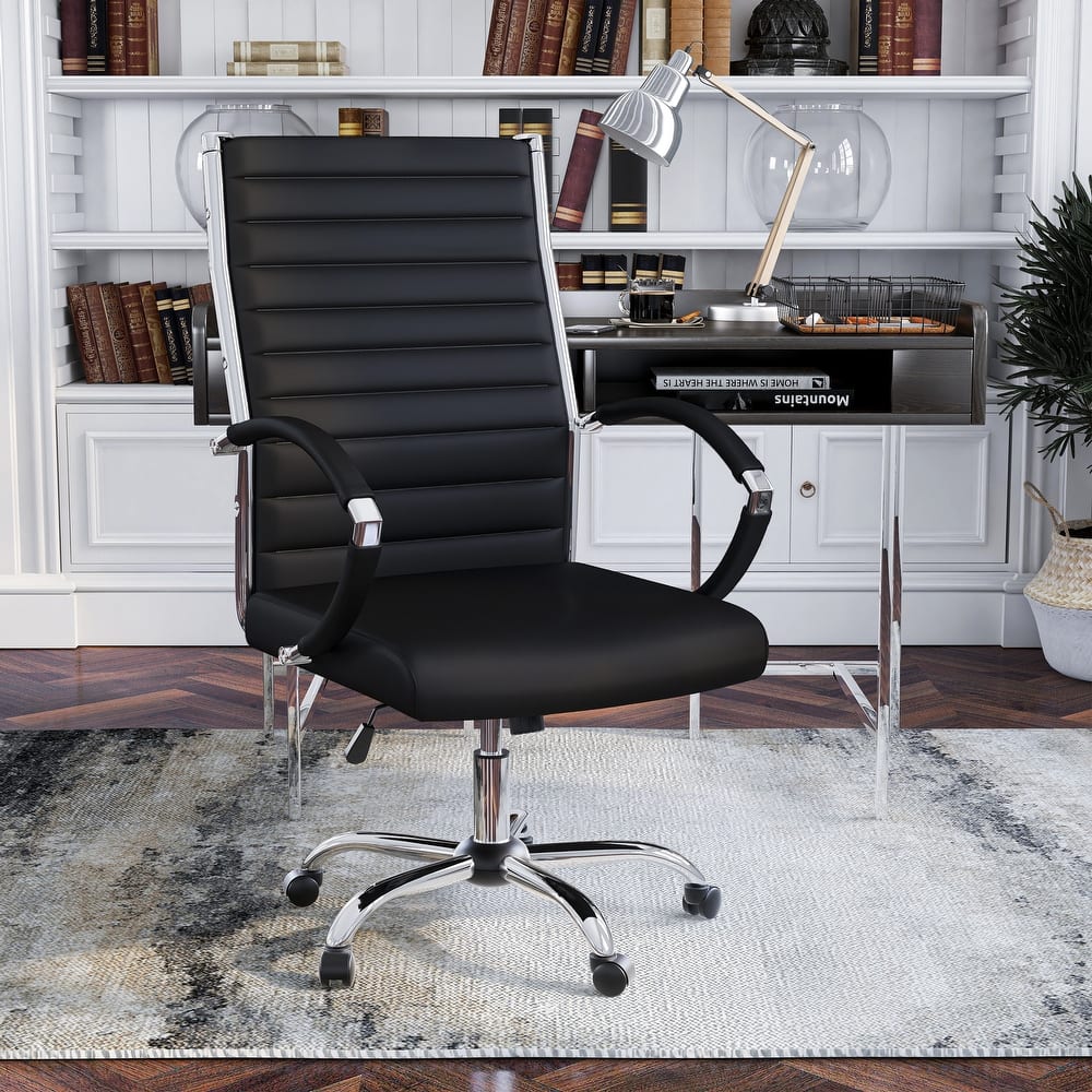 Corrigan Modern Tufted Deep Seat Faux Leather Office Chair by Furniture of America