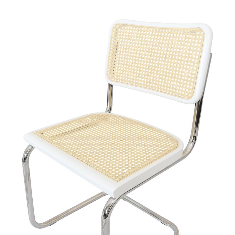 Breuer Chair Company Marcel Breuer Cesca Cane Cantilever Side Chair w/ Chrome Steel Frame (Various Wood & Cane Colors)