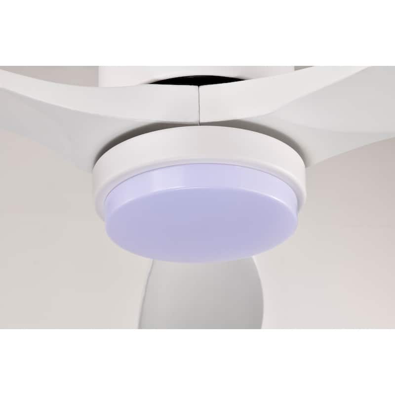 Tariq 52-inch Solid Wood and Metal Lighted Ceiling Fan with LED Lighting