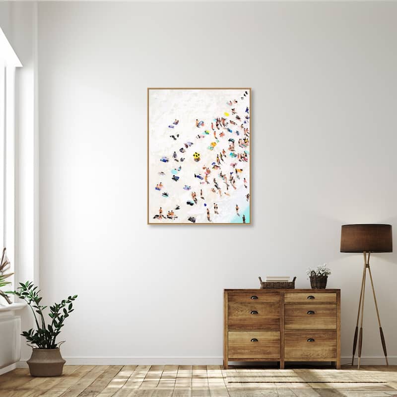 Beach Life by Urban Road Framed Canvas Wall Art Print - Sylvie Maple