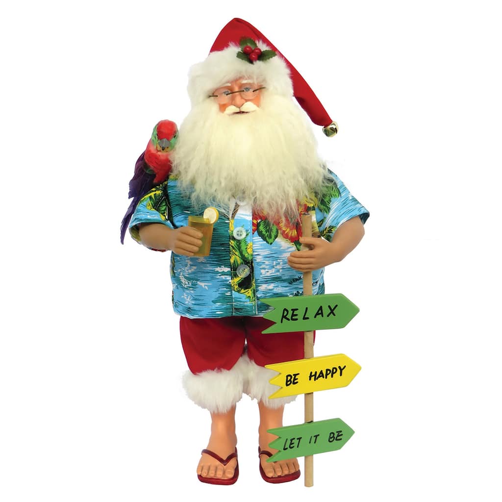 15" Buffet Beach Claus - Blue