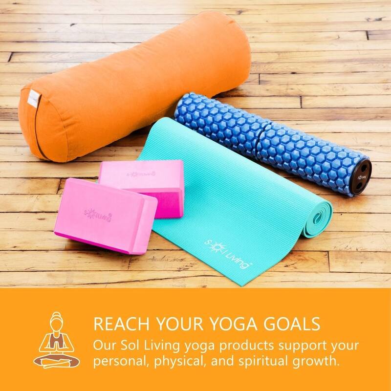 Sol Living Exercise Non Slip Foam Yoga Block 4" x 6" x 9" - 2 Pack