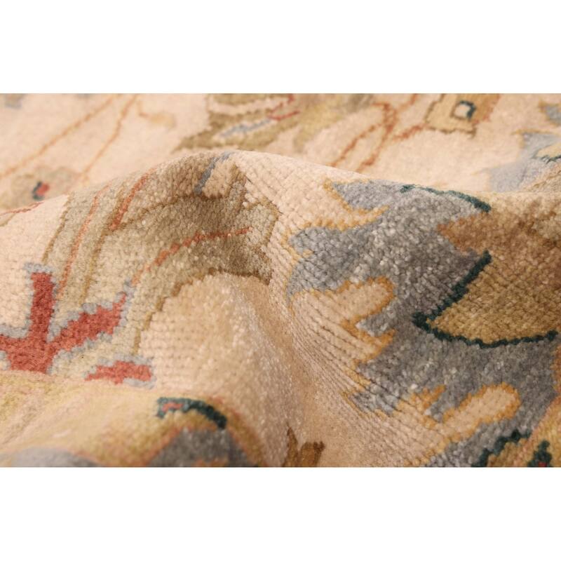 ECARPETGALLERY Hand-knotted Jules Serapi Beige, Ivory Wool Rug - 7'10 x 9'10