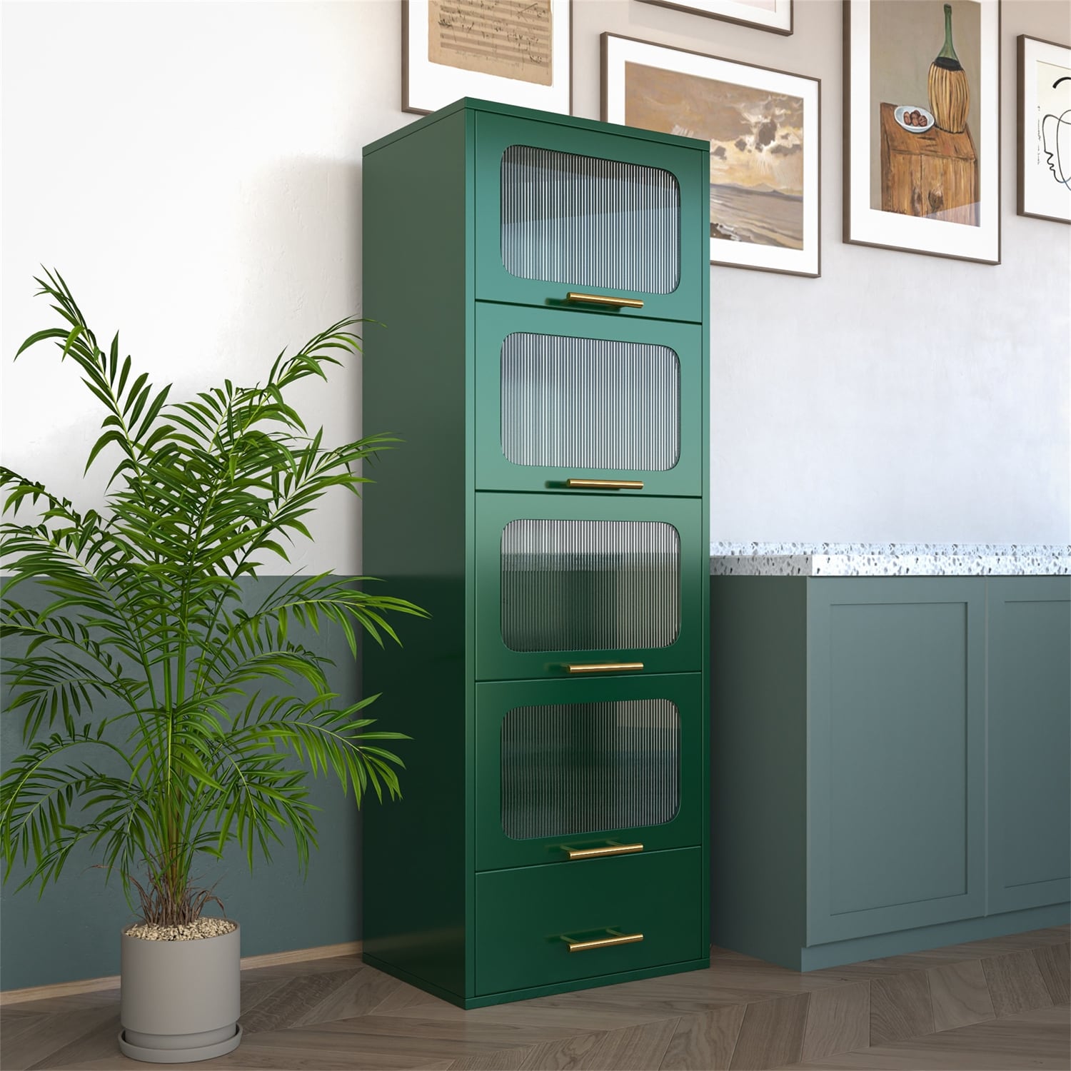 Metal store linen cabinet