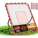 preview thumbnail 1 of 11, Zealfeel 4 x 4.5 ft Baseball Rebounder Steel Pitch Back Net with 2 Strike Zones and Bag 3-Angle