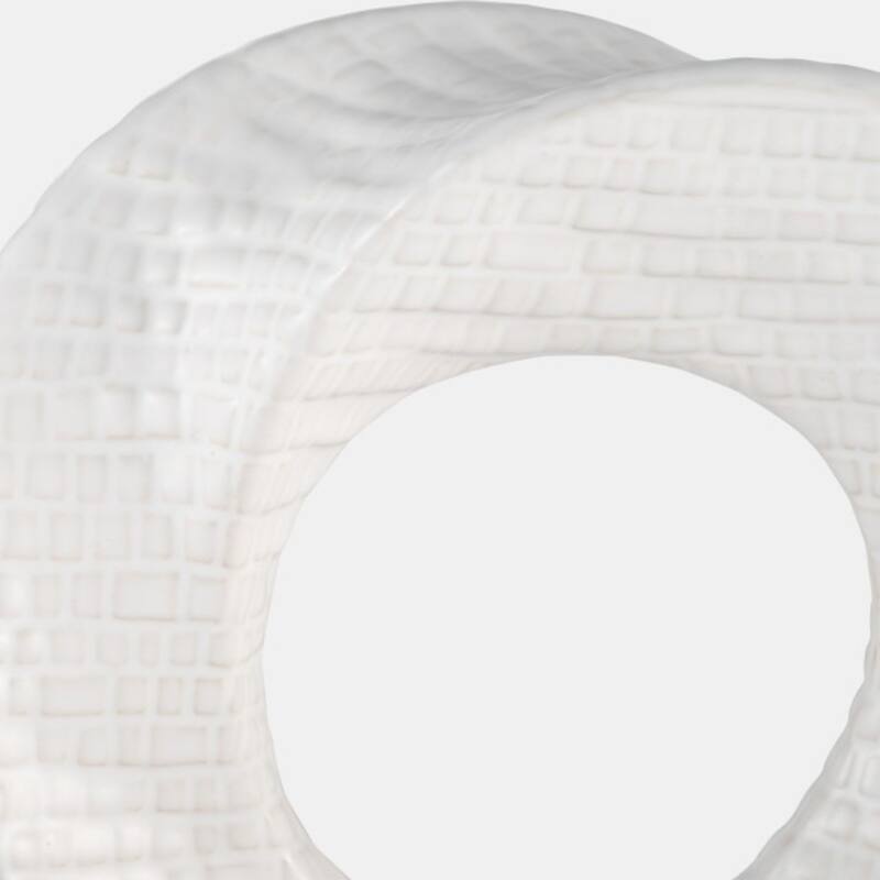 Textured Tabletop Decoration - 8" - White