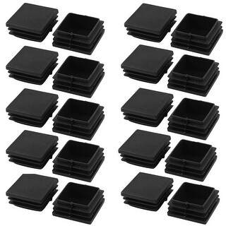 40mm x 40mm Plastic Square Inserts End Blanking Caps Black 20 Pcs - Bed ...