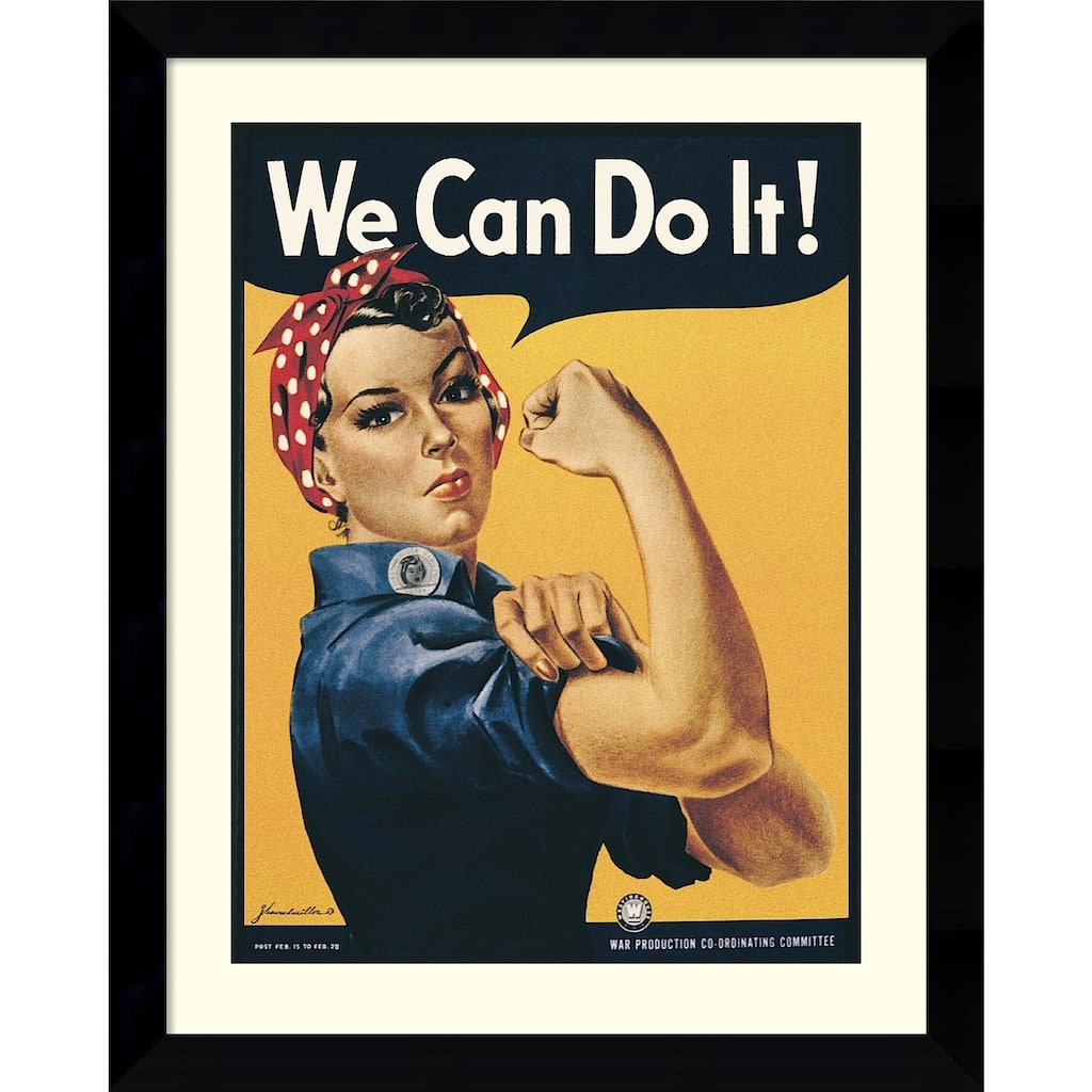 Framed Art Print 'Rosie The Riveter ("We Can Do It!")' by Howard Miller 25 x 31-inch
