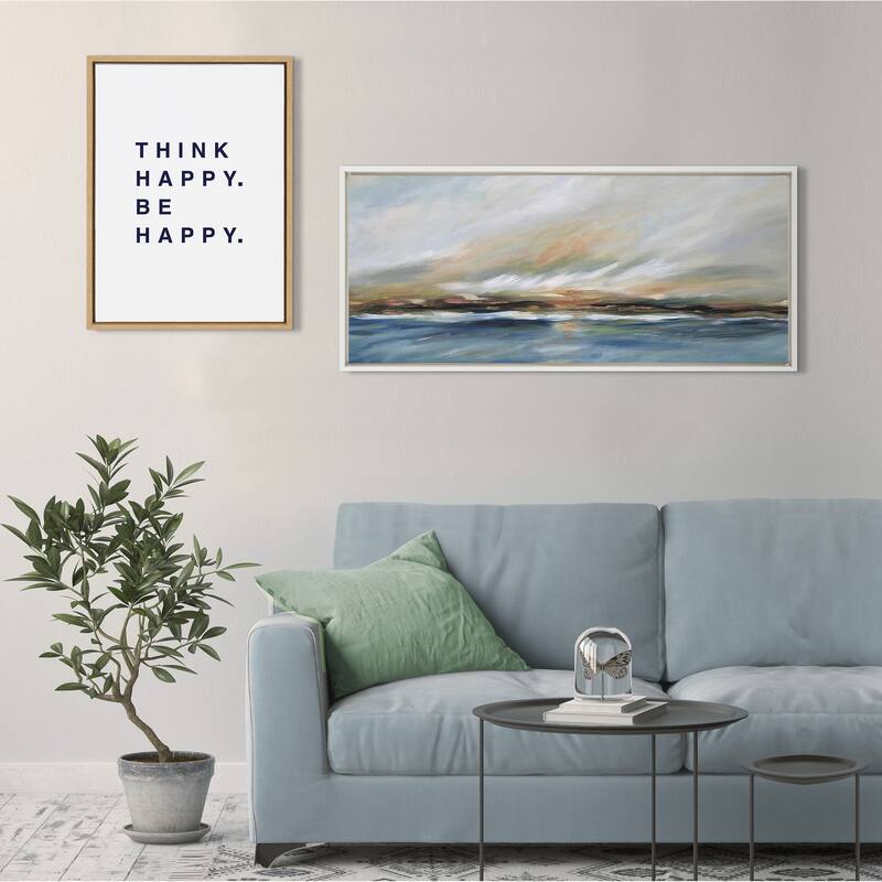 Kate and Laurel Sylvie Sunday Morning Framed Canvas by Mary Sparrow