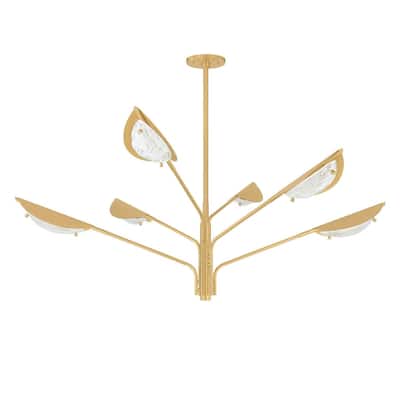 Hudson Valley Lighting 7506 Levin 6 Light 54" Wide Chandelier with