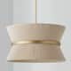 24 inch 8-Light Modern Farmhouse Large Round Chandelier Patinaed Brass/ Bleached Tiered Drum Natural Hand-woven Rope Chandelier