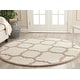 preview thumbnail 51 of 86, SAFAVIEH Handmade Cambridge Rosy Modern Moroccan Wool Rug 6' Round - Ivory/Beige