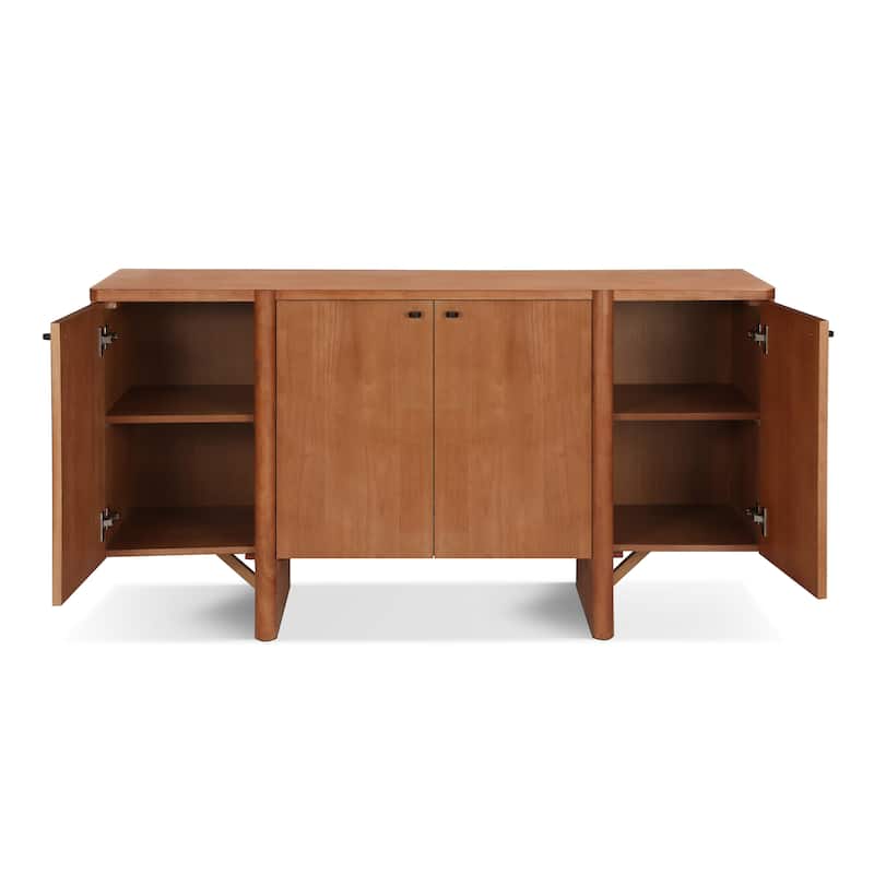 Christopher Knight Home - Noah 55" Wide Storage Sideboard with Adjustable Shelves and Sleek Modern Design