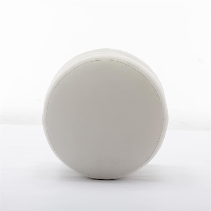 Soft Velvet Round Ottoman Footrest Stool