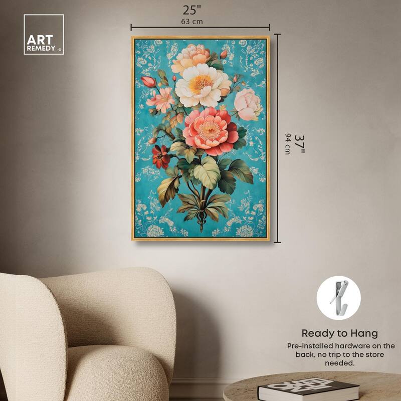 Floral Azure Ascent II Canvas by Art Remedy