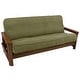 preview thumbnail 2 of 17, Microsuede Corded Full-Size 8-10 Inch Thick Futon Cover - Full Sage