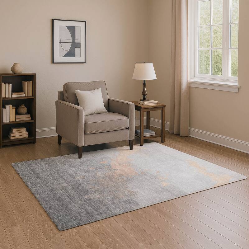 Premium Washable Super Soft Modern Glam Mayfield Rug - Peach - 8' x 10'