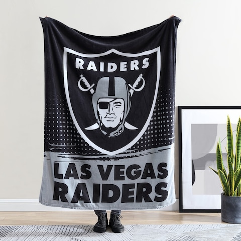 Las Vegas Raiders NFL Licensed Gradual Plush Throw Blanket