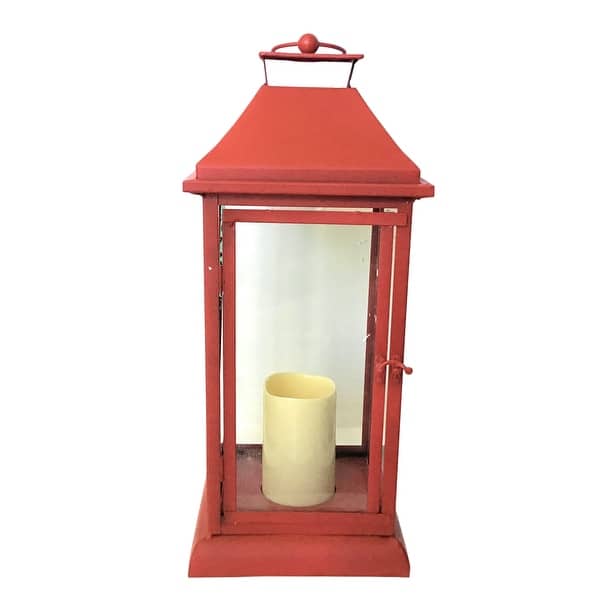 Tx Usa Corporation Belmont Decorative Candle Lantern Large Red On Sale Overstock 30566884