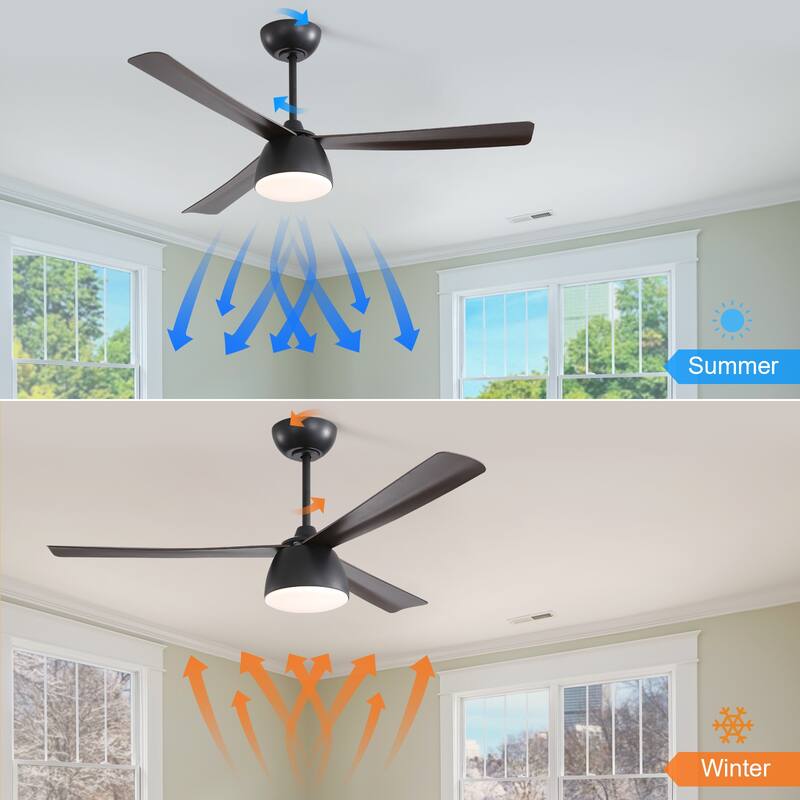 Sofucor 46 Inch Ceiling Fans with Light,Small Indoor/Outdoor,Remote Control,3 ABS Blades