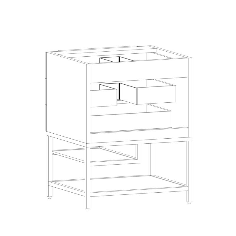 Noble 24" Free Standing Vanity with Reinforced Acrylic Sink - 24" Width