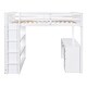 preview thumbnail 1 of 19, Versatile Full Size High Loft Bed with Ladder, Shelves and Desk White - Full