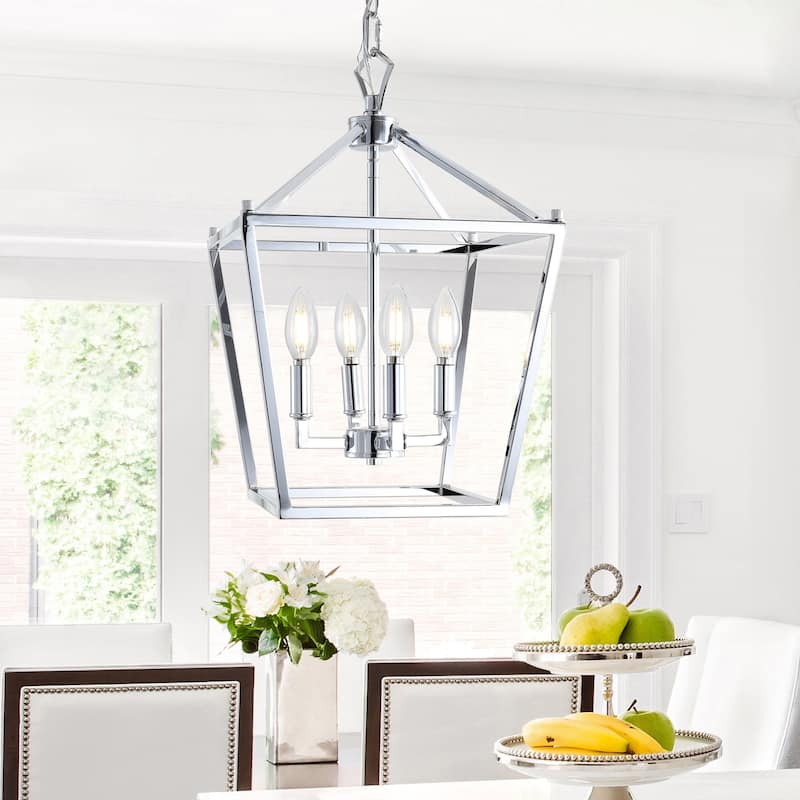 Marion Lantern Metal LED Pendant, by JONATHAN Y