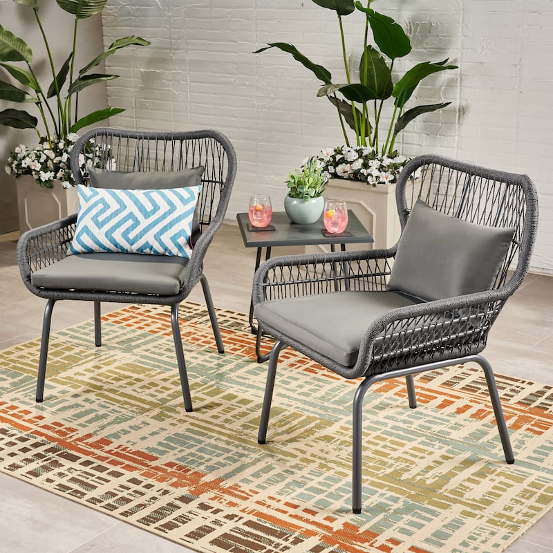 Southport Outdoor Club Chairs (Set of 2) by Christopher Knight Home