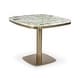 preview thumbnail 2 of 10, Aurelle Home Antique Brass Marble-Top Cafe Table
